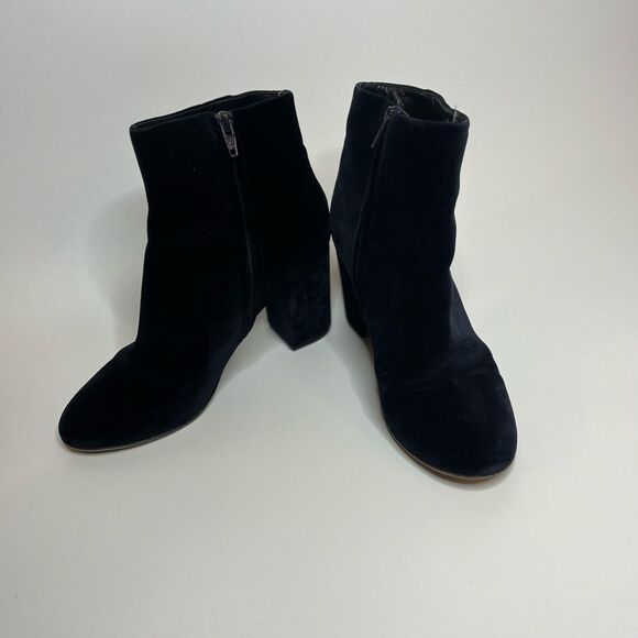 CLUB MONACO Velvet navy blue booties - Picture 2 of 11